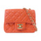 CHANEL CC GHW Mini Classic Hangbag Shoulder Bag A35200 Caviar Leather Orange
