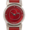 LOUIS VUITTON LV Tambour Quartz Watch Q151Z Stainless Steel/Leather Red