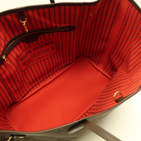 LOUIS VUITTON LV GHW Neverfull GM Tote Bag N41357 Damier Leather Brown