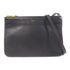 CELINE GHW Trio Shoulder Bag Calfskin Leather Black