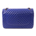 CHANEL CC GHW Chain Shoulder Bag Calfskin Leather Blue v1