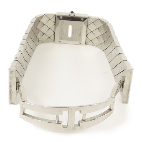 CHANEL CC Matelasse Quartz Watch H0009 Stainless Steel Black