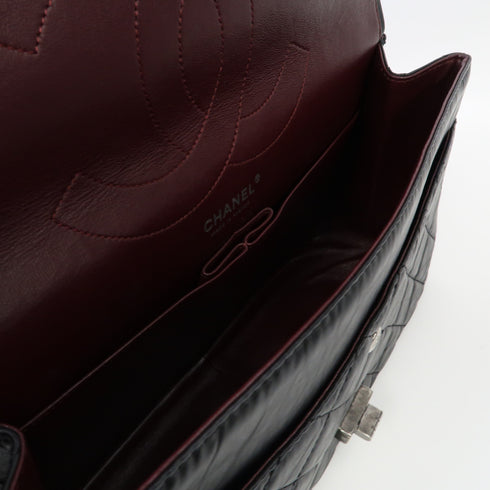 CHANEL Quilted CC SHW 2.55 Chain Shoulder Bag Calfskin Leather Black v1