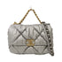 CHANEL Quilted CC C19 Small 2 Way Shoulder Bag Handbag Calfskin Leather Silver