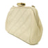 CHANEL Quilted CC GHW Clutch Bag Chain Shoulder Bag Lambskin Leather Beige