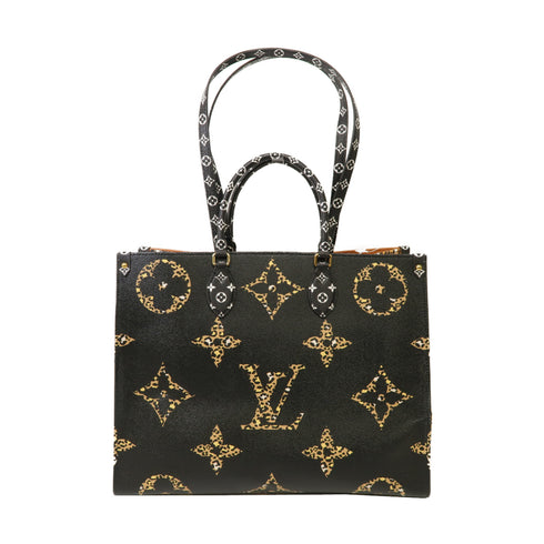 LOUIS VUITTON LV GHW On The Go GM 2 Way Bag M44674 Monogram Jungle Black/Brown