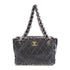 CHANEL Quilted CC SHW Chain Shoulder Bag Calfskin Leather Black v2
