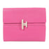 HERMES PHW Cinhetic Clutch Bag Mysore Leather Pink