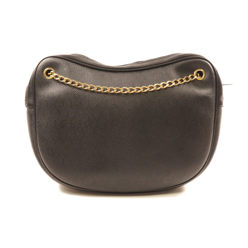 Dior GHW Vintage Shoulder Bag Calfskin Leather Black