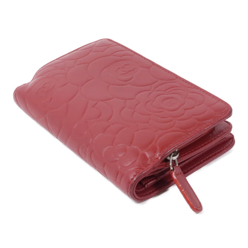CHANEL CC SHW Wallet Lambskin Leather Red