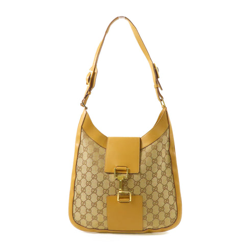 GUCCI GG GHW Shoulder Bag 0014129 Canvas Brown