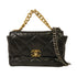CHANEL Quilted CC GHW/SHW Chanel 19 Large 2 Way Shoulder Handbag Lambskin Black