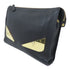 FENDI GHW Clutch Bag 7VA433 A7SR Calfskin Leather Black