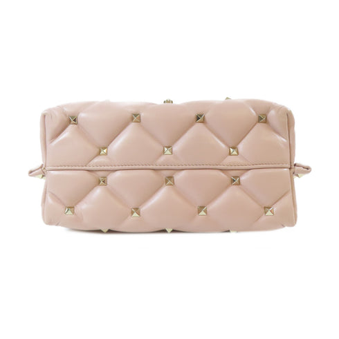 Valentino GHW 2way Shoulder Bag Handbag Lambskin Leather Pink