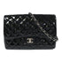 CHANEL CC SHW Large Classic Chain Shoulder Bag Patent Leather Black v1