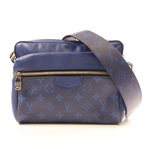 LOUIS VUITTON LV SHW Outdoor Messenger Shoulder Bag M30242 Taiga/Monogram Blue