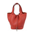 HERMES PHW Picotin PM Tote Bag Taurillon Clemence Stamp T T5 Rose Jaipur/Red