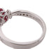 JEWELRY Ruby Diamond Ring 18K White Gold US#6.25
