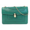 BVLGARI GHW Serpenti Forever Chain Shoulder Bag Calfskin Leather Green