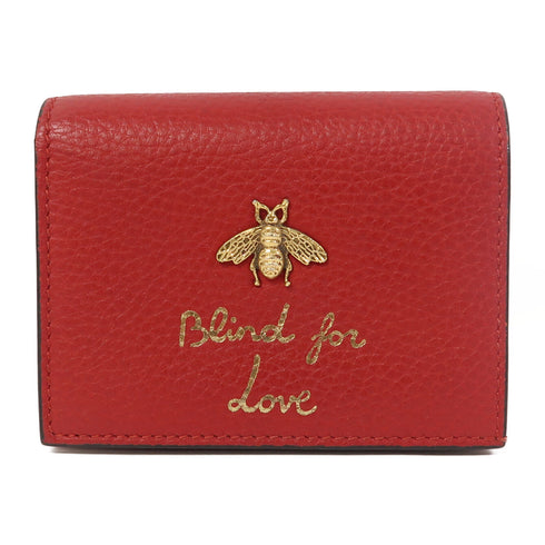 GUCCI GG GHW Wallet 460185 Calfskin Leather Red