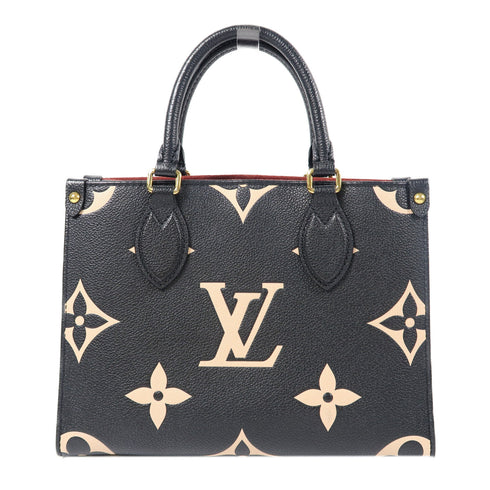 LOUIS VUITTON LV GHW On The Go 2 Way Bag M45659 Monogram Empreinte Black/Beige