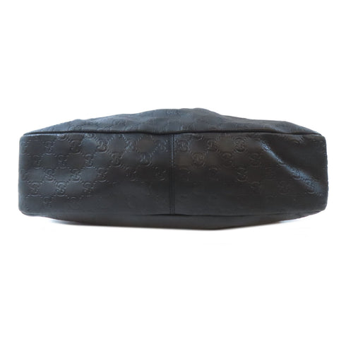 GUCCI GG GHW Horsebit Hobo Bag Shoulder Handbag 115867 Calfskin Leather Black