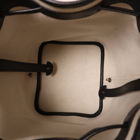 GOYARD SHW Petit Flot Bucket Shoulder Bag Coated Canvas Black Brown