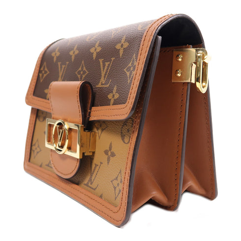 LOUIS VUITTON LV GHW Mini Dauphine Shoulder Bag M45959 Monogram Reverse Brown