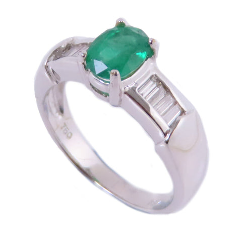 JEWELRY Emerald Ring US#4.75 18K White Gold