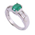 JEWELRY Emerald Ring US#4.75 18K White Gold