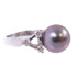 FINE JEWELRY Pearl 0.31ct Diamond Ring US#5 18K White Gold
