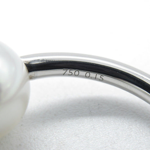 TASAKI Refined Rebellion Pearl Diamond Ring 18K White Gold US#2.75/JP#4