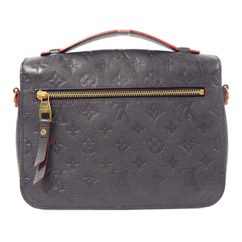 LOUIS VUITTON LV GHW Pochette Metis 2 Way Bag M44071 Monogram Empreinte Navy v1