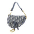 Christian Dior CD GHW Saddle Mini Handbag M0447 CTZQ Canvas Blue