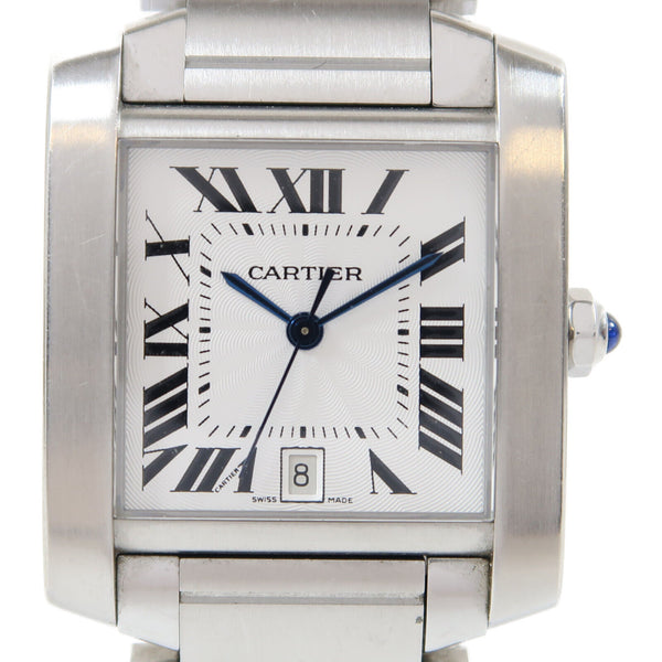 CARTIER Tank Francaise Automatic Watch 2302 Stainless Steel White v2