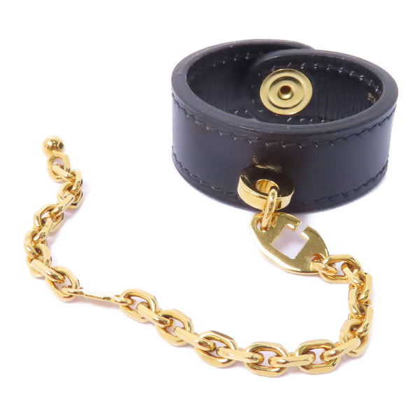 HERMES GHW Nomad Glove Holder Leather/Metal Black