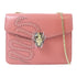 BVLGARI GHW Serpenti Forever Chain Shoulder Bag Calfskin Leather Pink v1