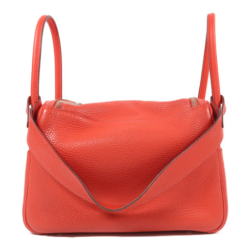 HERMES PHW Lindy 26 2 Way Shoulder Bag Clemence Leather Rose Jaipur