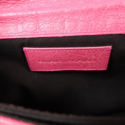 BALENCIAGA SHW Clutch Pouch Calfskin Leather Pink