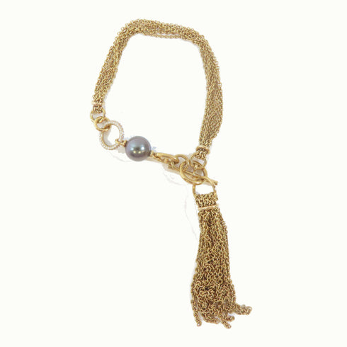 HERMES Bracelet 18K Yellow Gold #15.25cm