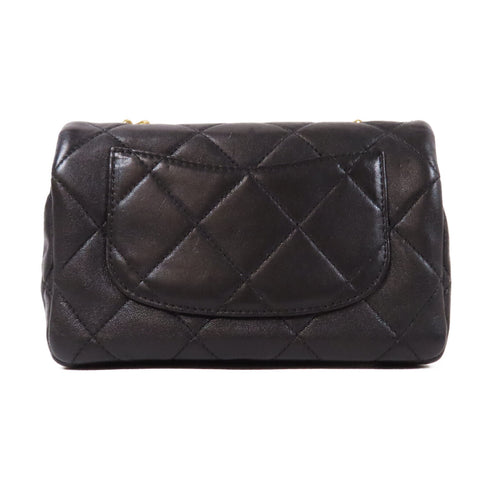 CHANEL Quilted CC GHW 2 Way Chain Shoulder Bag AS3748 Lambskin Leather Black