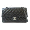 CHANEL Quilted CC SHW Classic Shoulder Handbag A01112 Lambskin Leather Black
