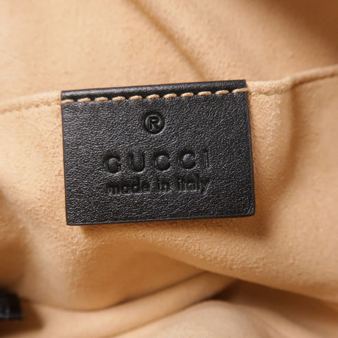 GUCCI GG GHW GG Marmont Belt Bag Waist Bag 476434 Calfskin Leather Black