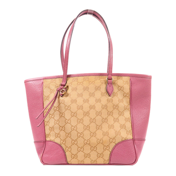 GUCCI GG GHW Original GG Tote Bag 353119 KH1BG Canvas/Leather Brown/Purple