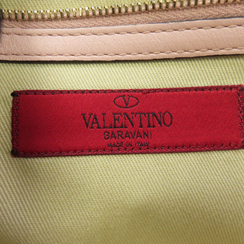 Valentino GHW 2way Shoulder Bag Calfskin Leather Pink