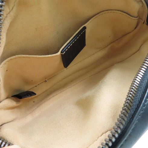 GUCCI GG GHW GG Marmont Waist Bag 476434 Calfskin Leather Black