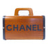CHANEL CC SHW 1995 Logo Wooden Bag Vanity Case Handbag Wood Brown