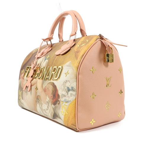 LOUIS VUITTON GHW Speedy 30 Master Collection Fragonard Handbag M43307 Calf Pink