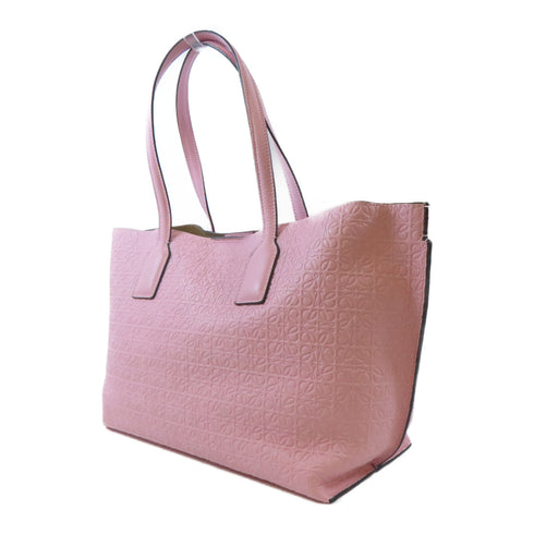 LOEWE Shoulder Tote Bag Calfskin Leather Pink