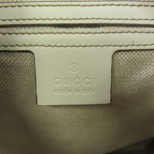GUCCI GG GHW Shoulder Bag 233268 Coated Canvas White